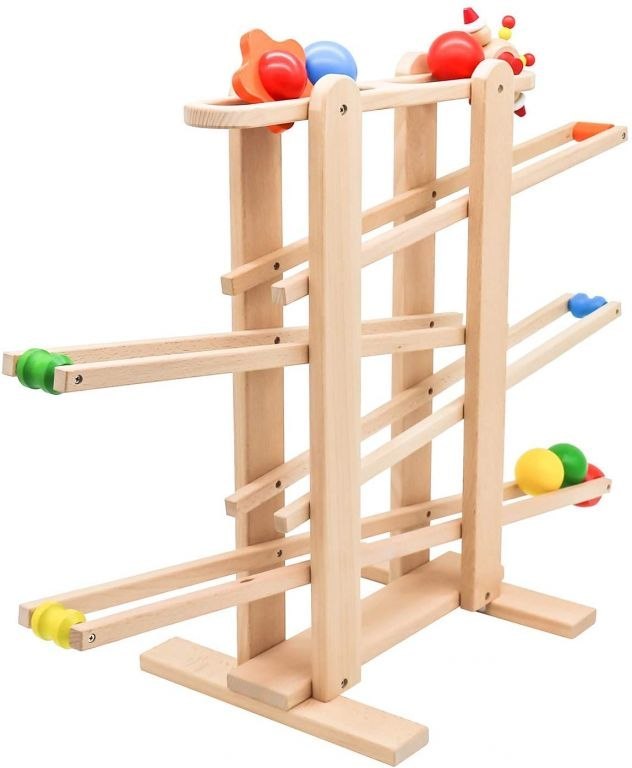 Tor z drewna bukowego dla kulek